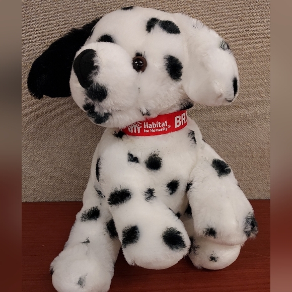 Habitat For Humanity Brick Dalmatian Puppy Dog Plush Limited Edition 9” Collar - Picture 1 of 7